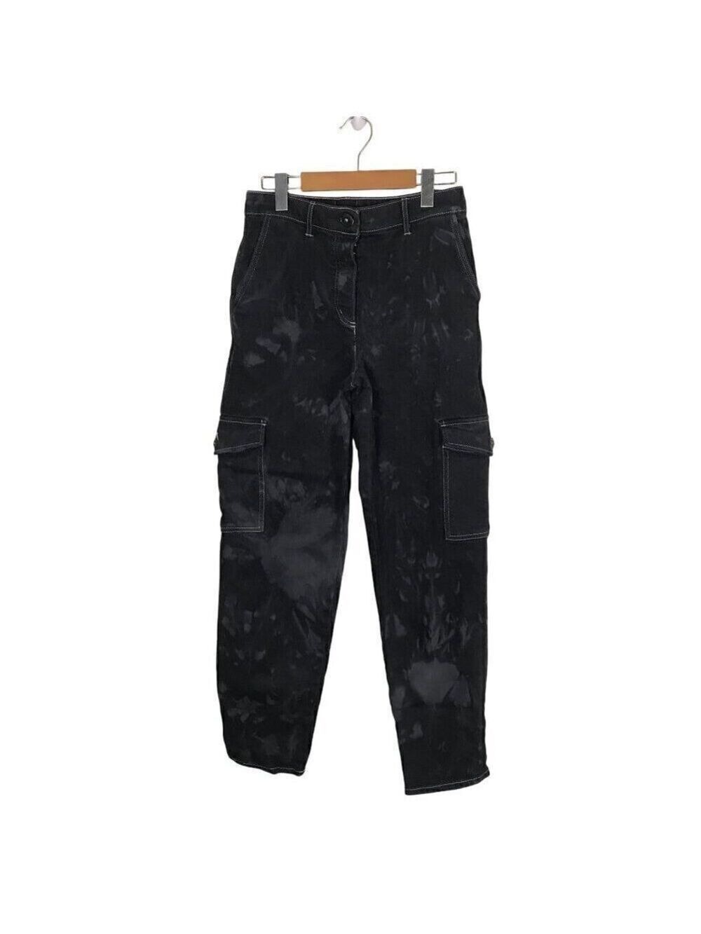Aritzia Wilfred Grey Denim Marbled Cargo Pants Size 4